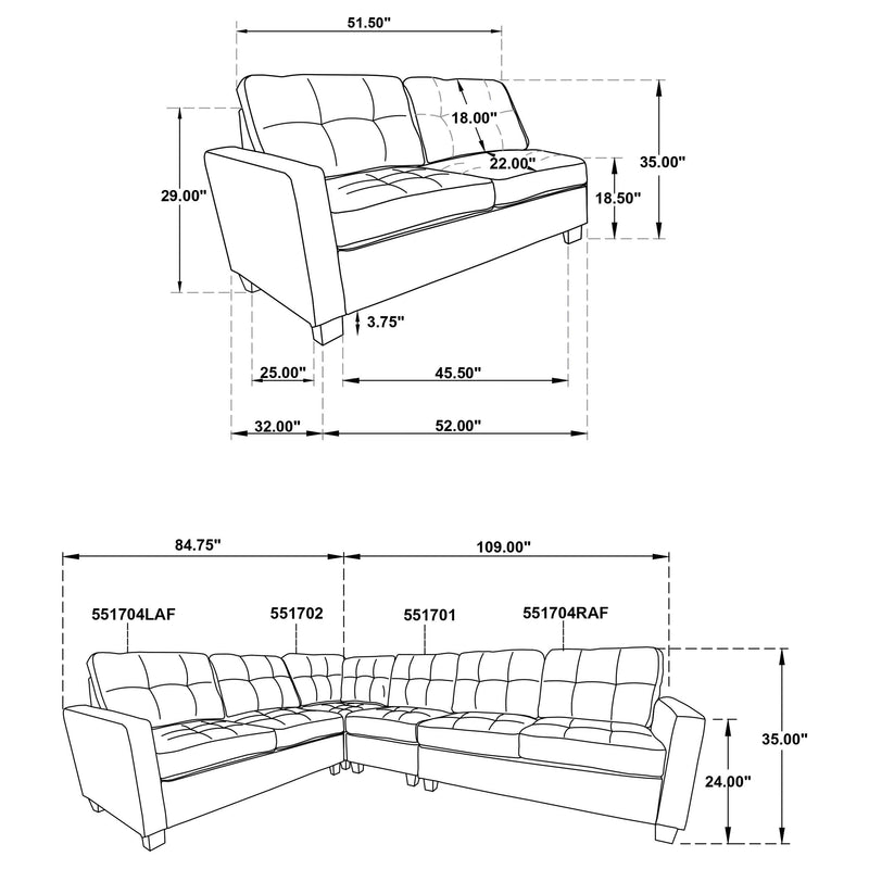Georgina Modular Sectionals 5 - Furniture Now (CA)