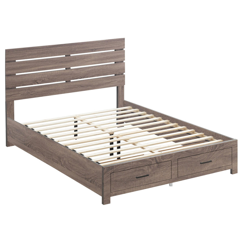 Brantford Eastern King & Queen Panel Bed Barrel Oak - Furniture Now (CA)