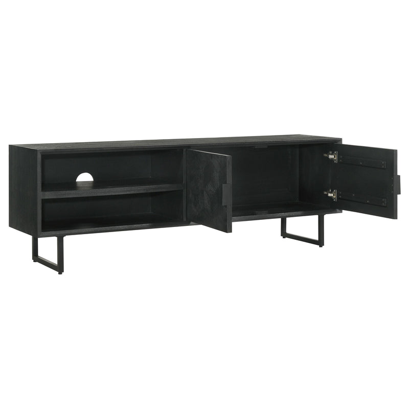 Marsden 2-door Wood 70" TV Stand Charcoal Black - Furniture Now (CA)