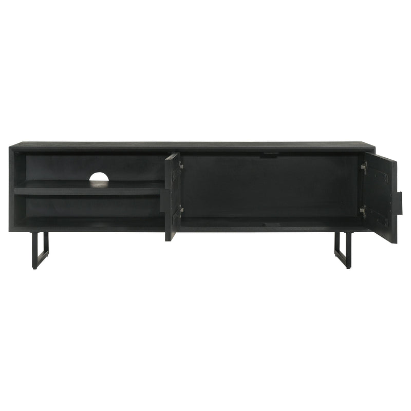 Marsden 2-door Wood 70" TV Stand Charcoal Black - Furniture Now (CA)
