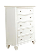 Sandy Beach 5-drawer Rectangular Chest Cream White - Furniture Now (CA)