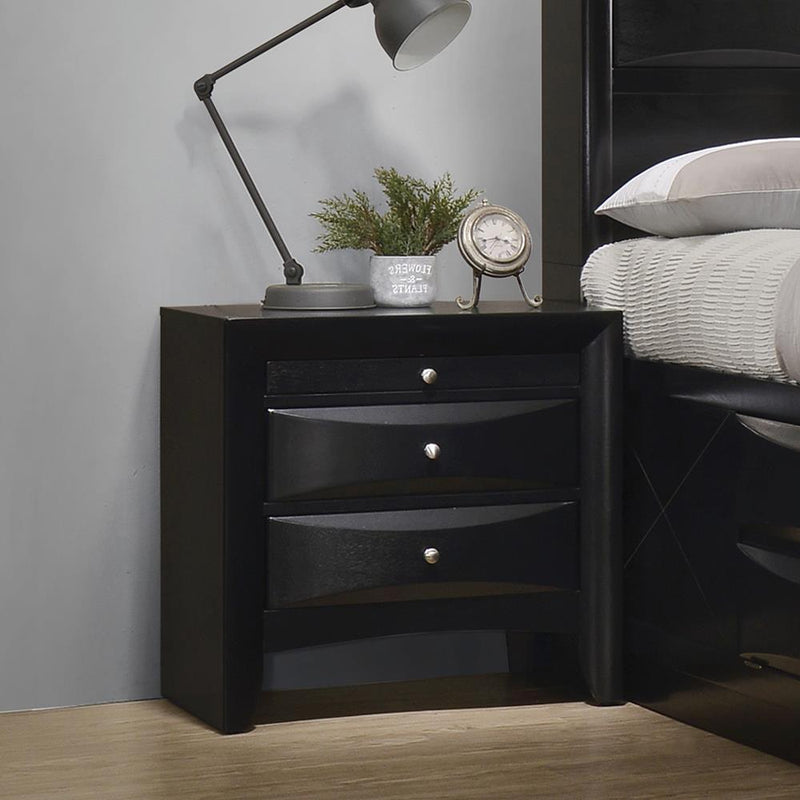 Briana Rectangular 2-drawer Nightstand Black - Furniture Now (CA)