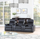 Cyrus Home Theater Upholstered Recliner Black - Furniture Now (CA)