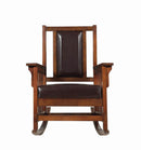 Ida Upholstered Rocking Chair Tobacco and Dark Brown - Furniture Now (CA)
