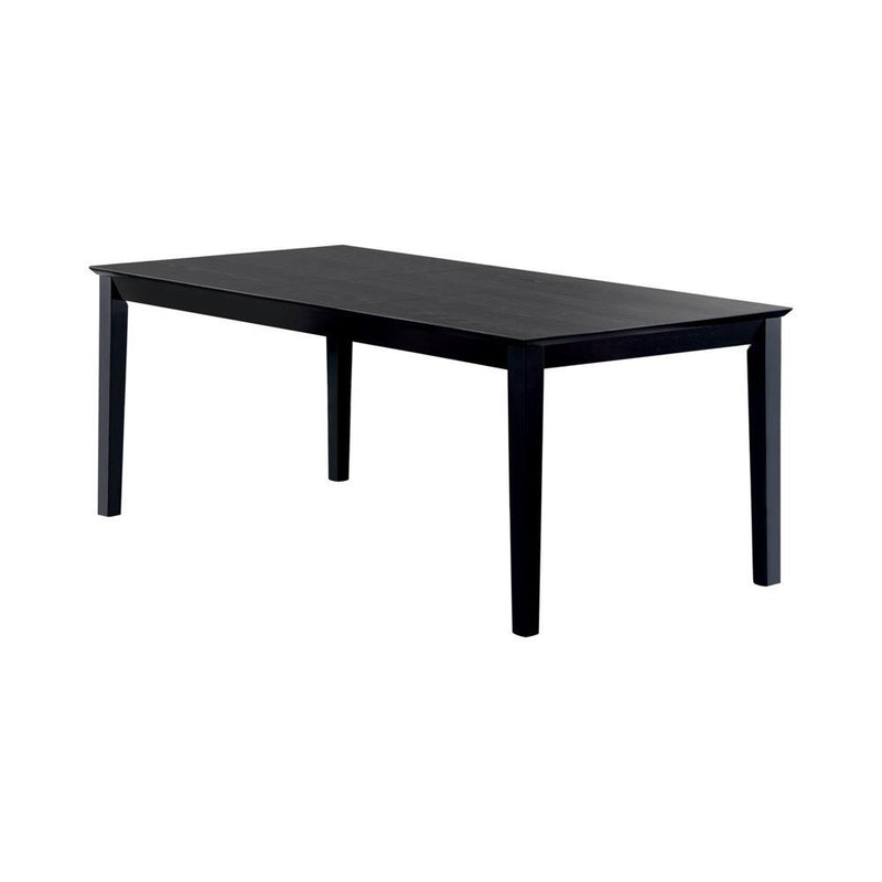 Louise Rectangular Dining Table with Extension Leaf Black - Furniture Now (CA)