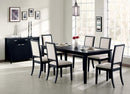Louise Rectangular Dining Table with Extension Leaf Black - Furniture Now (CA)