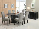 Stanton Rectangle Pedestal Dining Table Black - Furniture Now (CA)