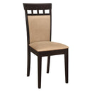 Gabriel Upholstered Side Chairs Cappuccino and Tan (Set of 2) - Furniture Now (CA)