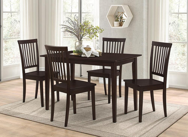 Gomez 5-piece Rectangular Dining Table Set Cappuccino - Furniture Now (CA)