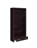 Skylar 5-shelf Bookcase with Storage Drawer Cappuccino - Furniture Now (CA)
