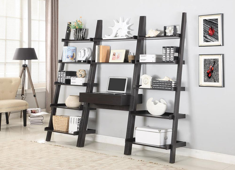 Colella 5-shelf Ladder Bookcase Cappuccino - Furniture Now (CA)