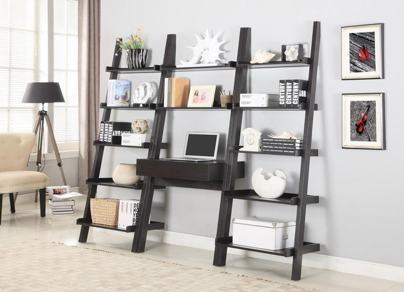 Colella 5-shelf Ladder Bookcase Cappuccino - Furniture Now (CA)