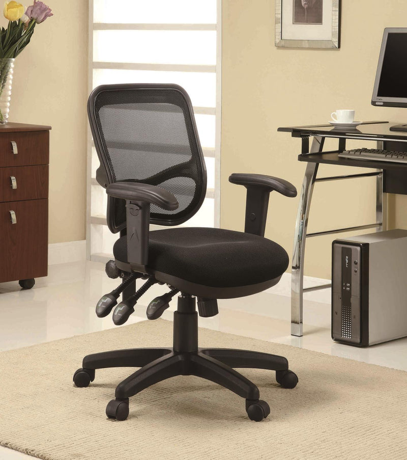 Rollo Adjustable Height Office Chair Black - Furniture Now (CA)