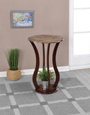 Elton Round Marble Top Accent Table Brown - Furniture Now (CA)