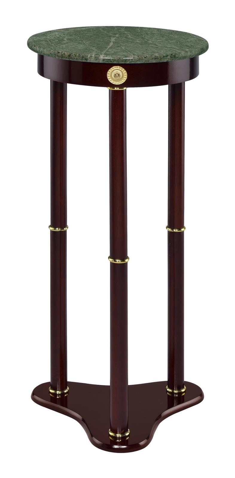 Edie Round Marble Top Accent Table Merlot - Furniture Now (CA)