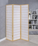 Carrie 3-panel Folding Screen Natural and White - Furniture Now (CA)