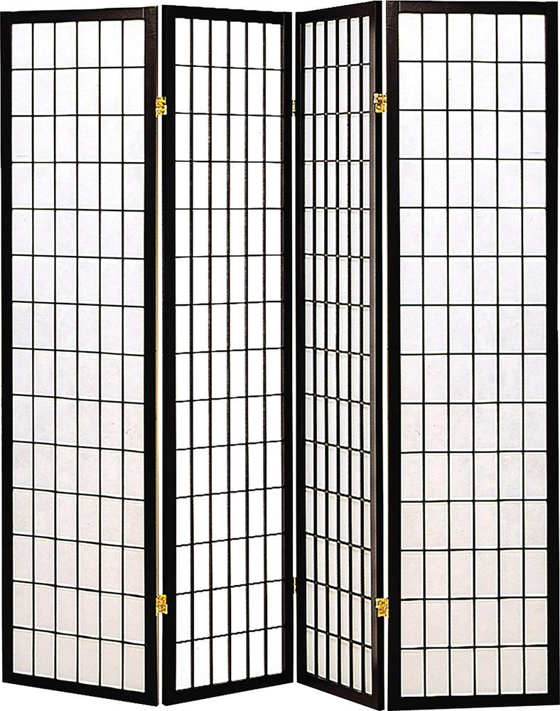 Roberto 4-panel Folding Screen Black and White - Furniture Now (CA)