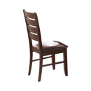 Dalila Ladder Back Side Chairs Cappuccino and Black (Set of 2) - Furniture Now (CA)