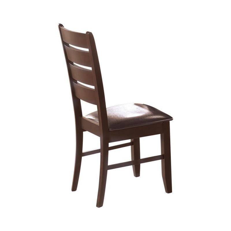 Dalila Ladder Back Side Chairs Cappuccino and Black (Set of 2) - Furniture Now (CA)
