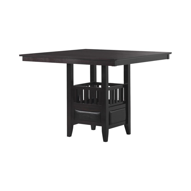 Jaden Square Counter Height Table with Storage Espresso - Furniture Now (CA)
