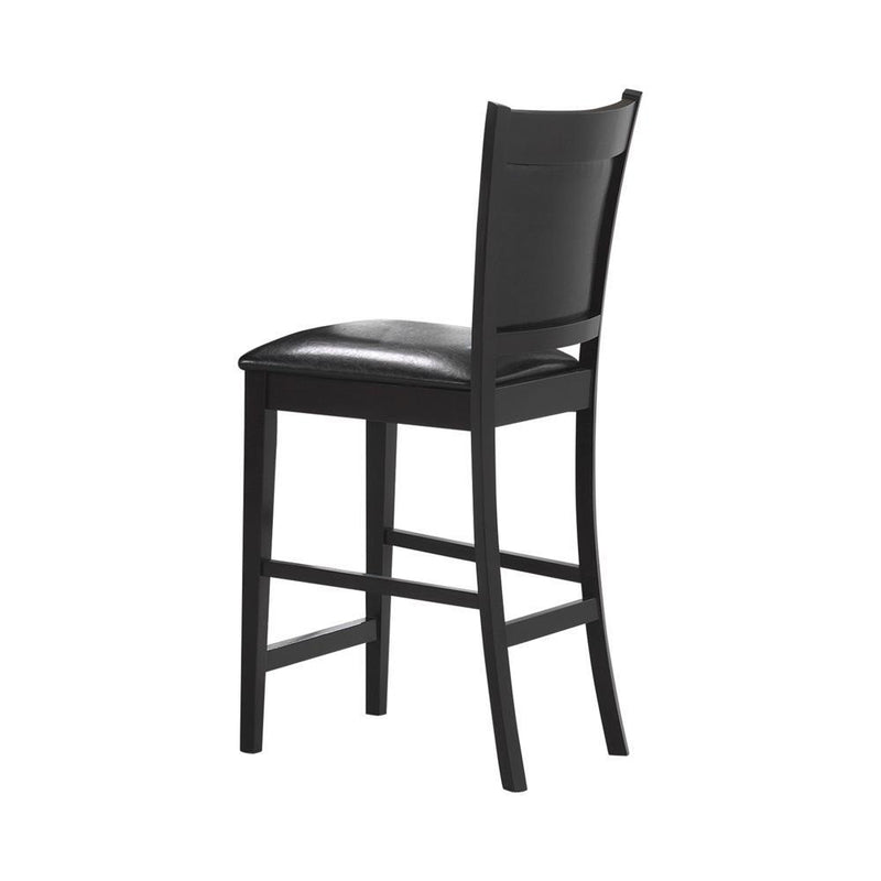 Jaden Upholstered Counter Height Stools Black and Espresso (Set of 2) - Furniture Now (CA)