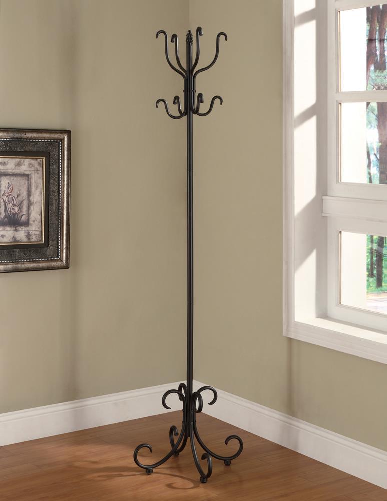 Kiefer Coat Rack with 12 Hooks Black - Furniture Now (CA)