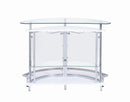 Amarillo 2-tier Bar Unit White and Chrome - Furniture Now (CA)