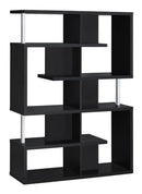 Hoover 5-tier Bookcase Black and Chrome - Furniture Now (CA)