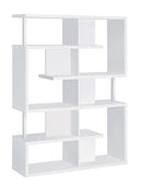 Hoover 5-tier Bookcase White and Chrome - Furniture Now (CA)