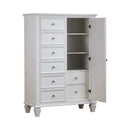 Sandy Beach 8-drawer Door Chest Storage Cream White - Furniture Now (CA)