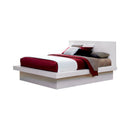 Jessica California King, E.king, & Queen Bed with Storage Headboard Cappuccino - Furniture Now (CA)