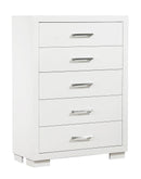 Jessica 5-drawer Chest White - Furniture Now (CA)