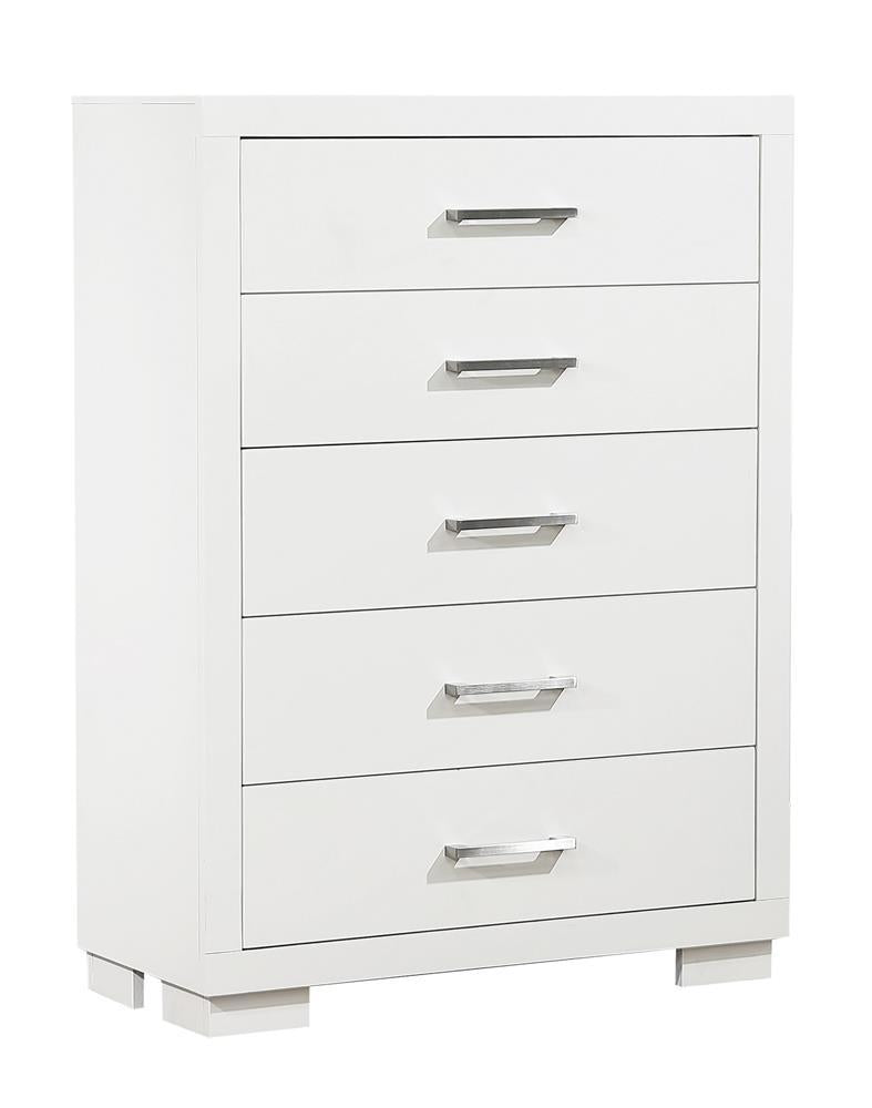 Jessica 5-drawer Chest White - Furniture Now (CA)