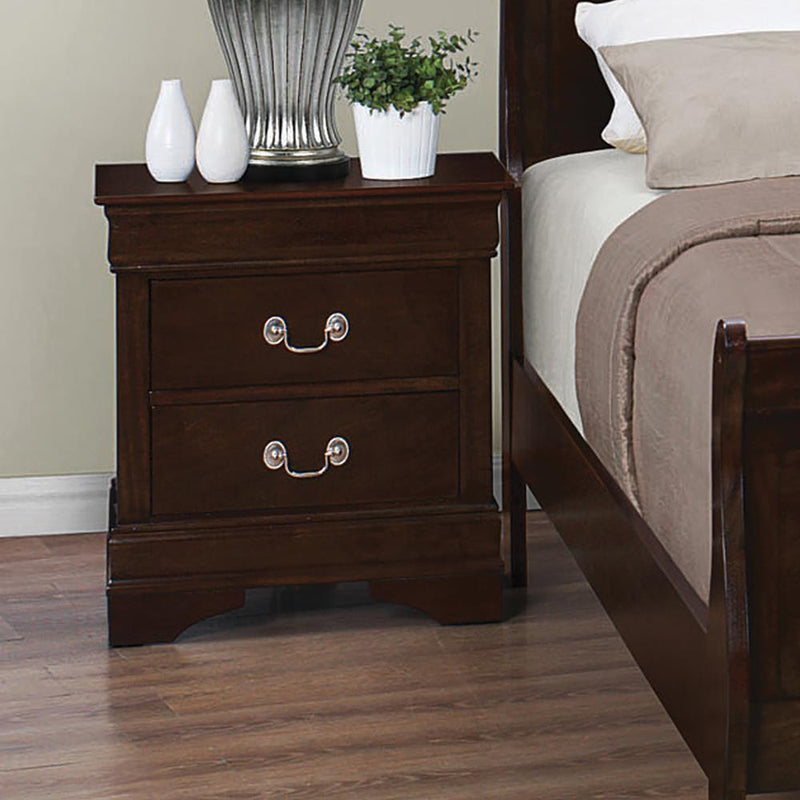 Louis Philippe 2-drawer Nightstand Cappuccino - Furniture Now (CA)