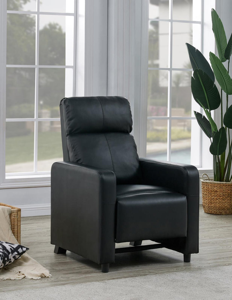 Toohey Home Theater Push Back Recliner Black - Furniture Now (CA)