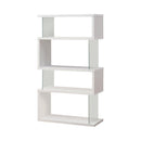 Emelle 4-tier Bookcase White and Clear - Furniture Now (CA)
