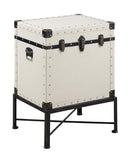 Nancy Accent Cabinet with Nailhead Trim White - Furniture Now (CA)