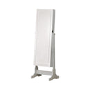 Zayas Storage Jewelry Cheval Mirror White - Furniture Now (CA)