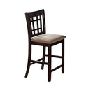 Lavon Lattice Back Counter Stools Tan and Espresso (Set of 2) - Furniture Now (CA)