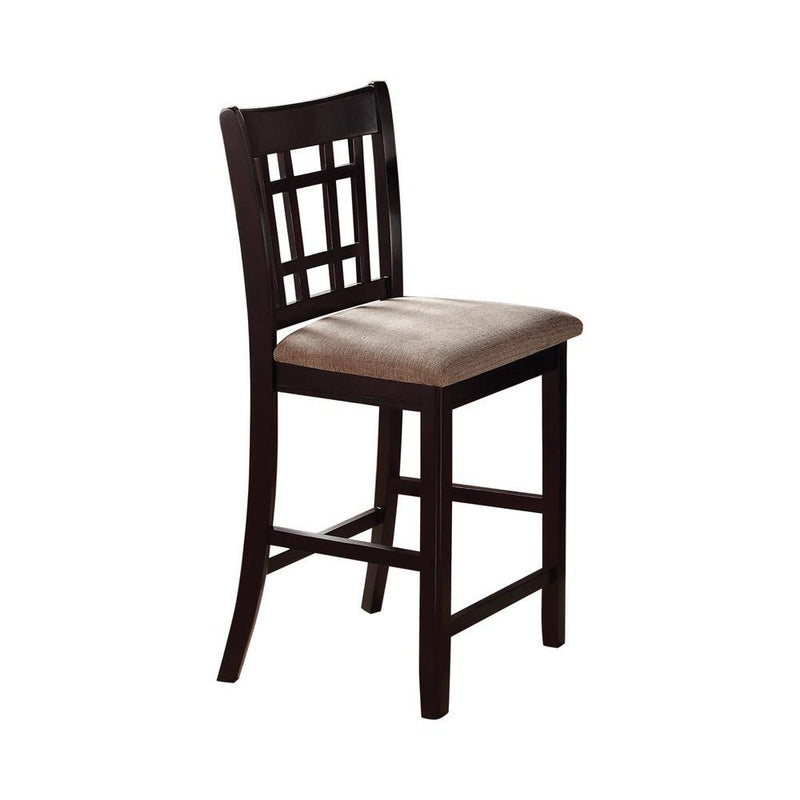 Lavon Lattice Back Counter Stools Tan and Espresso (Set of 2) - Furniture Now (CA)