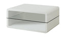 Elana Rectangle 2-shelf Coffee Table Glossy White - Furniture Now (CA)