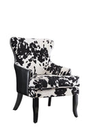 Trea Cowhide Print Accent Chair Black and White - Furniture Now (CA)