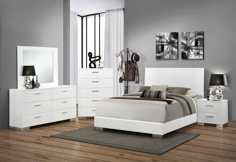 Felicity 6-drawer Dresser Glossy White - Furniture Now (CA)