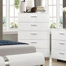 Felicity 5-drawer Chest Glossy White - Furniture Now (CA)