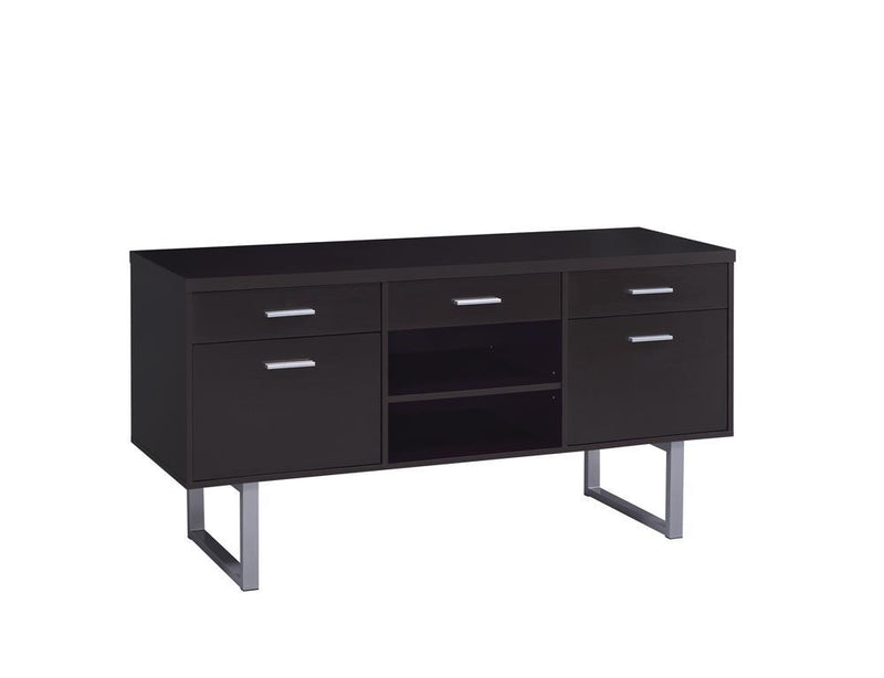 Lawtey 5-drawer Credenza with Adjustable Shelf Cappuccino - Furniture Now (CA)
