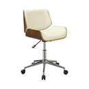 Addington Adjustable Height Office Chair Ecru and Chrome - Furniture Now (CA)