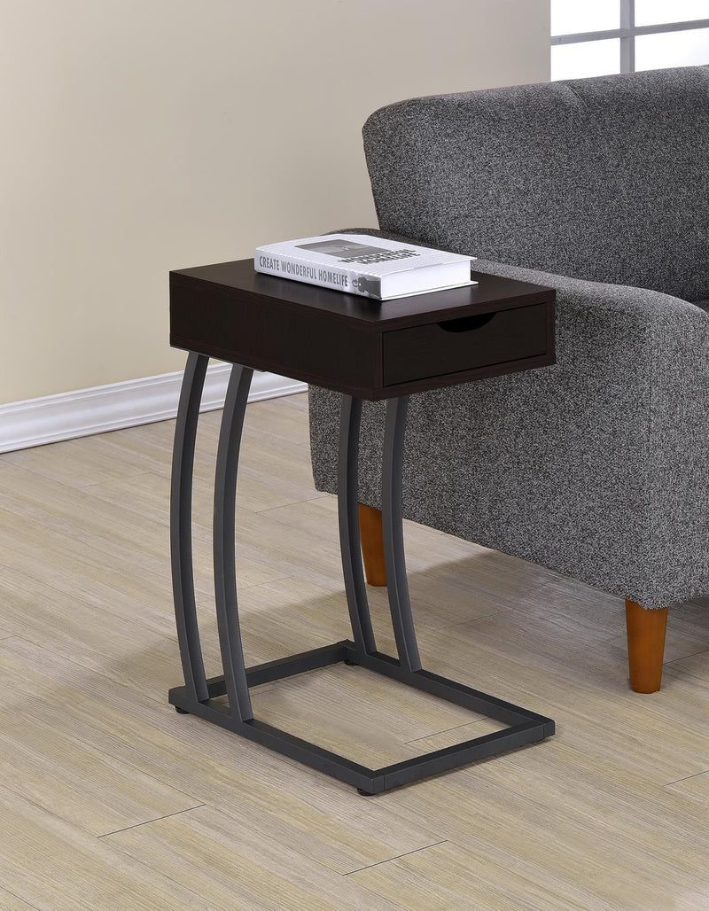 Troy Accent Table with Power Outlet Cappuccino - Furniture Now (CA)