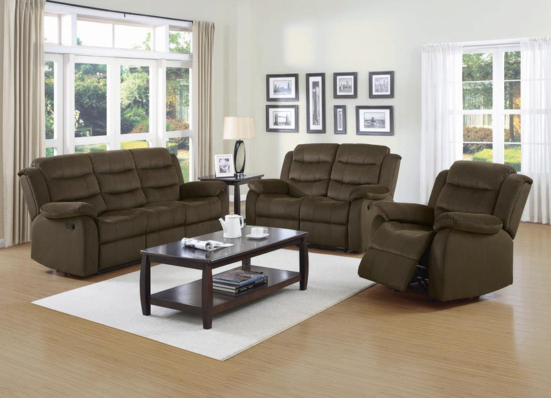 Rodman Pillow Top Arm Motion Loveseat Olive Brown - Furniture Now (CA)