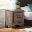 Kauffman 2-drawer Nightstand Washed Taupe - Furniture Now (CA)