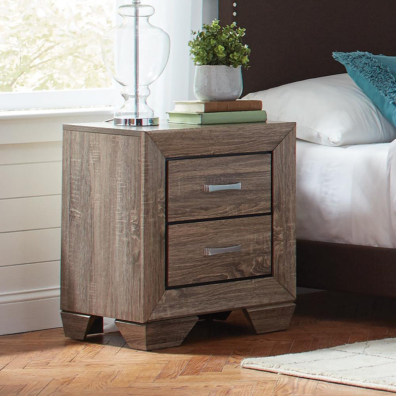 Kauffman 2-drawer Nightstand Washed Taupe - Furniture Now (CA)